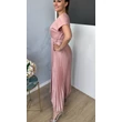 Emina plisszírozott aljú maxi ruha