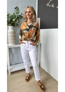 Mom fit fehér farmer 