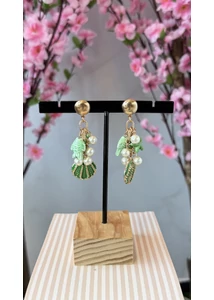 Kagylós lógó fülbevaló