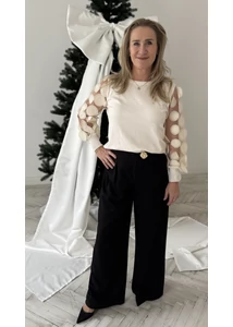 Arany gombos elegáns nadrág 