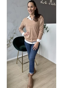 Mom fit enyhén szaggatott farmer 