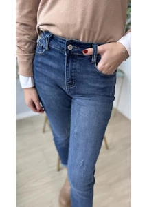 Mom fit enyhén szaggatott farmer 