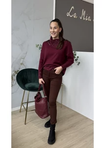 Sötétbarna push up nadrág 