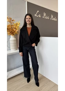 Rövid fazonú szövetkabát 