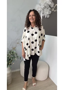 Bő fazonú pöttyös ing