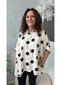 Bő fazonú pöttyös ing