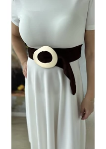 Arany csatos velúr öv 