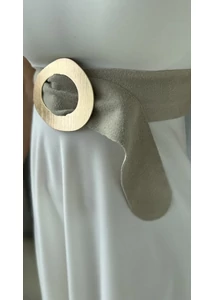 Arany csatos velúr öv 