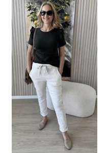 Lisa gyűrt anyagú nadrág 