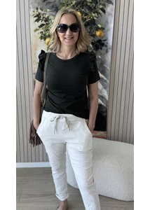 Fodros vállú felső