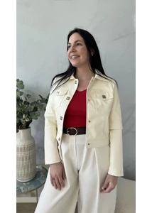 Tavaszi műbőr dzseki