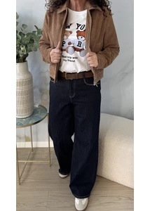 Tavaszi velúr hatású kabát