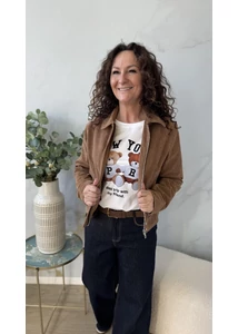 Tavaszi velúr hatású kabát