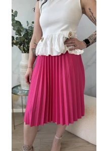 Női pink plisszírozott szoknya