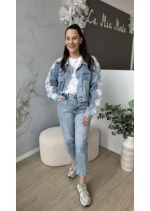 Csipkés oversize farmerkabi