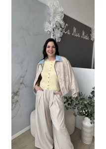 Áttört mintás kabát 