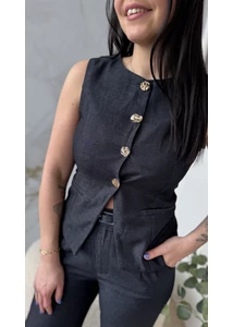 Farmer hatású mellény 