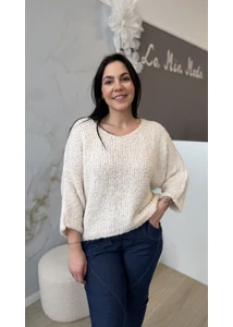 3/4- es ujjú bolyhos pulcsi