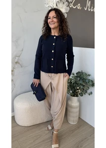 Arany gombos kardigán