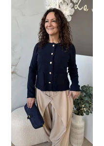 Arany gombos kardigán