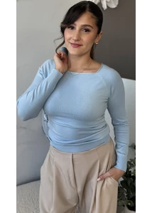 Elena egyenes kivágású felső