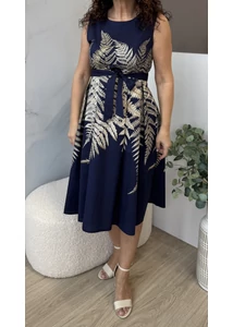 Arany mintás midi ruha