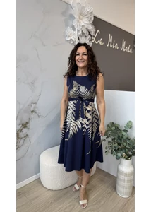 Arany mintás midi ruha