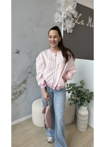 Nyomott virág mintás dzseki