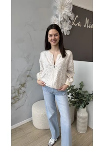 Nyomott virág mintás dzseki