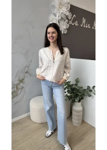 Nyomott virág mintás dzseki