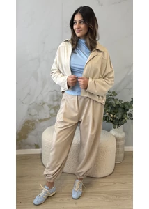 Velúr hatású kabát 