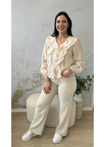 Bézs színű farmer 