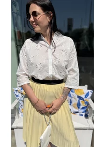 Elena ing-madeira hímzett, könnyed nyári darab