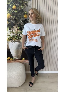 Lisa gyűrt anyagú nadrág 
