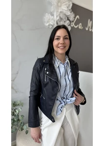 Tavaszi műbőr dzseki