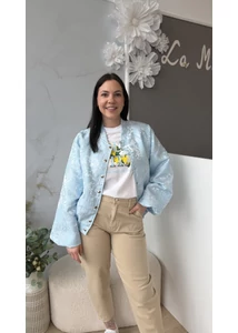 Nyomott mintás kabátka 