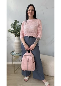 Lyukacsos kötésű felső